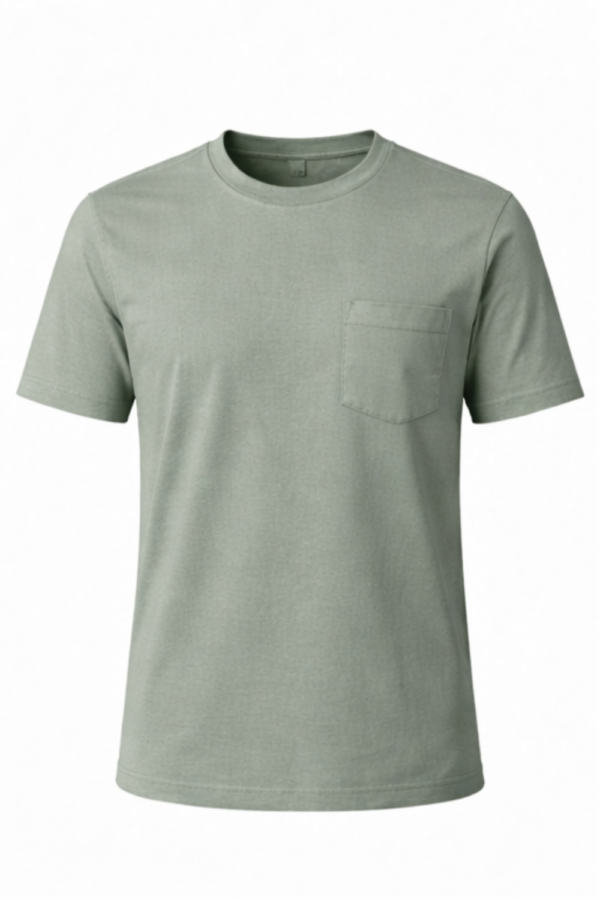 SAGE GREEN POCKET T-SHIRT