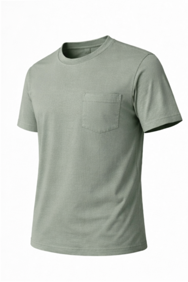 SAGE GREEN POCKET T-SHIRT