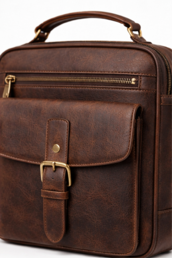 VINTAGE LEATHER CROSSBODY BAG