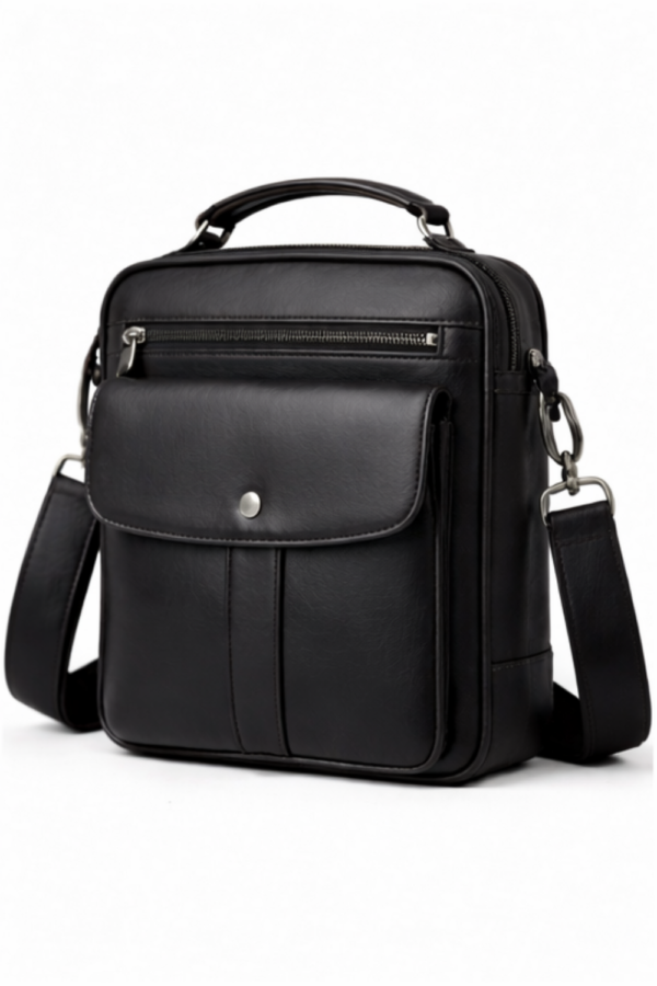 MODERN BLACK LEATHER BAG