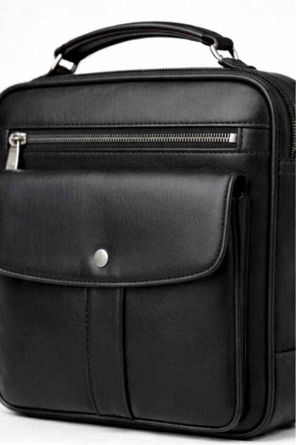 MODERN BLACK LEATHER BAG