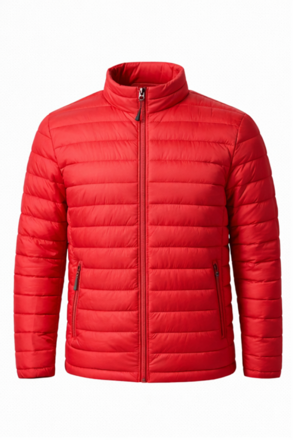 ULTRA LIGHT RED PUFFER JACKET