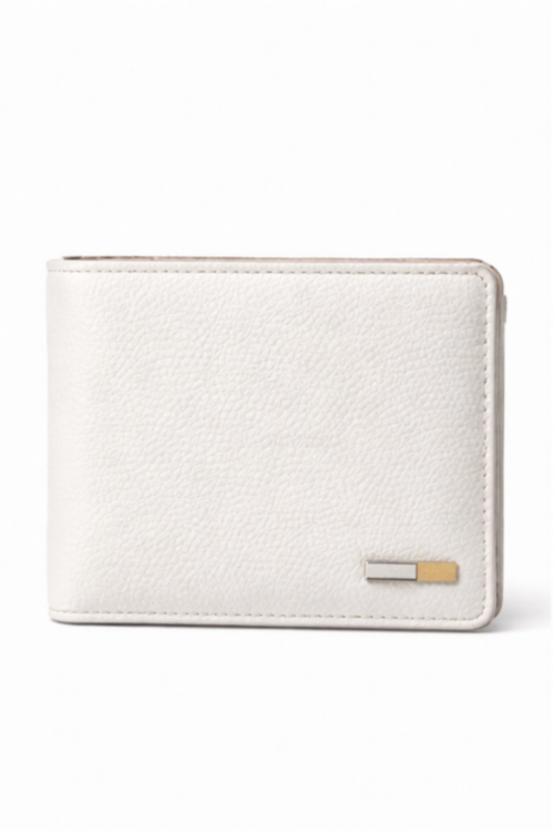 MINIMAL WHITE LEATHER WALLET