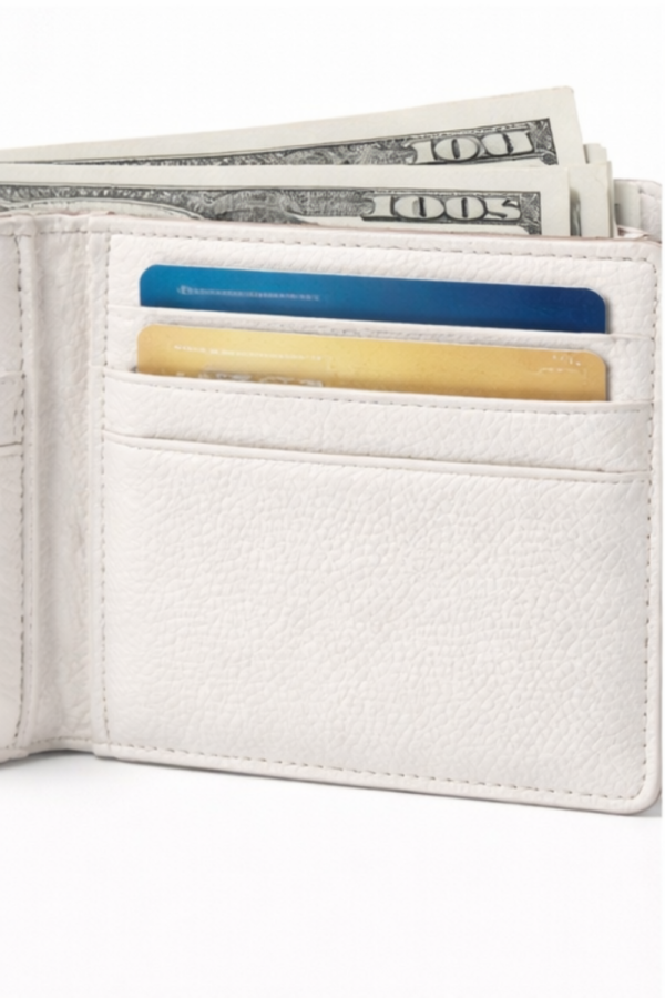 MINIMAL WHITE LEATHER WALLET
