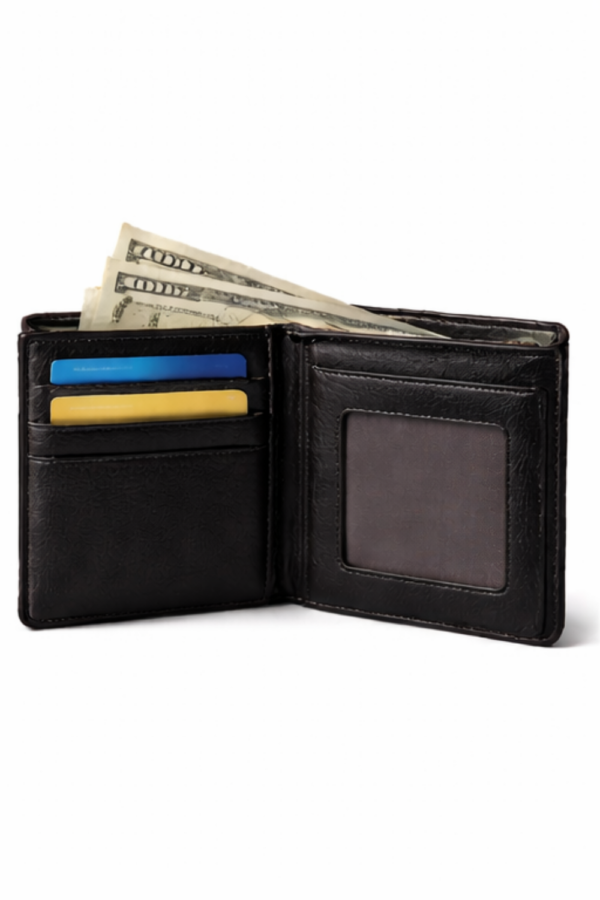 BLACK LEATHER WALLET