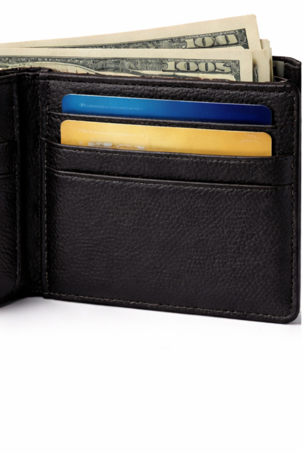 BLACK LEATHER WALLET